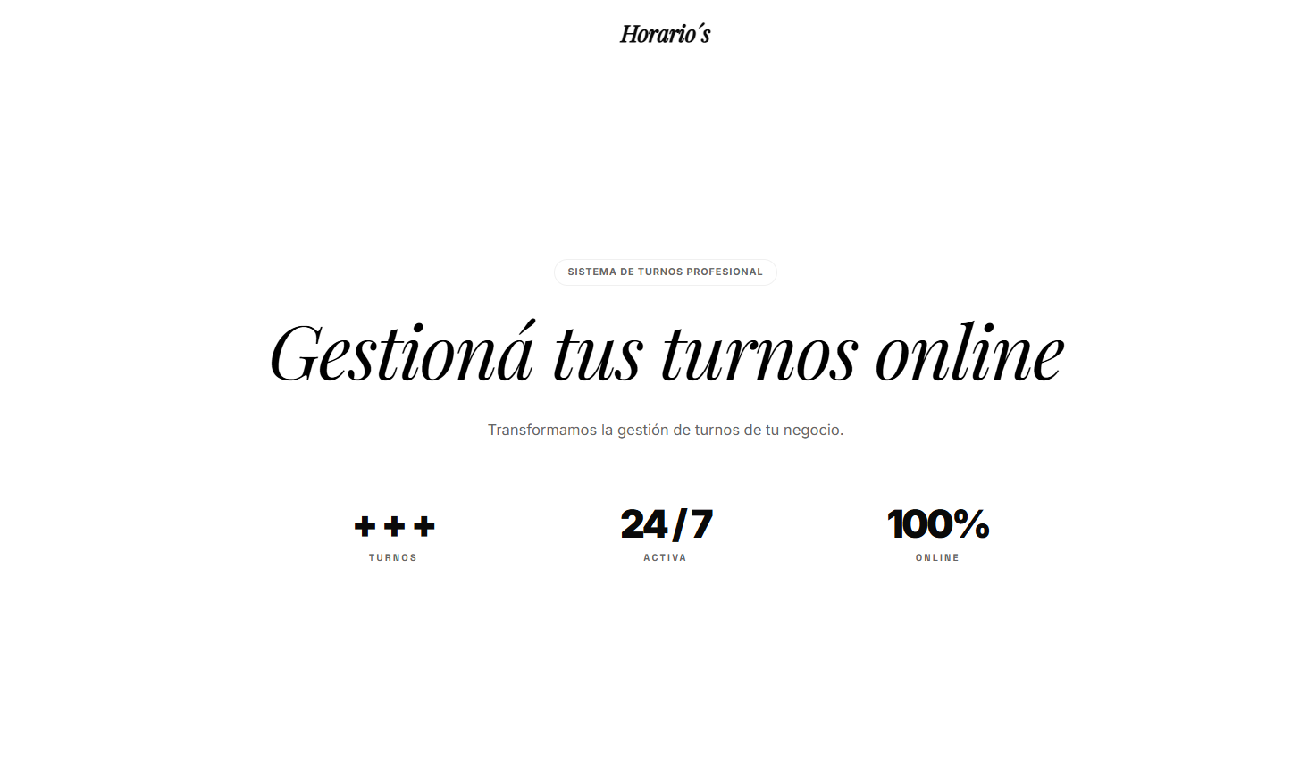 Horarios Site